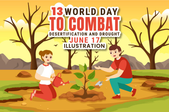 13 World Day to Combat Desertification and Drought Illustration