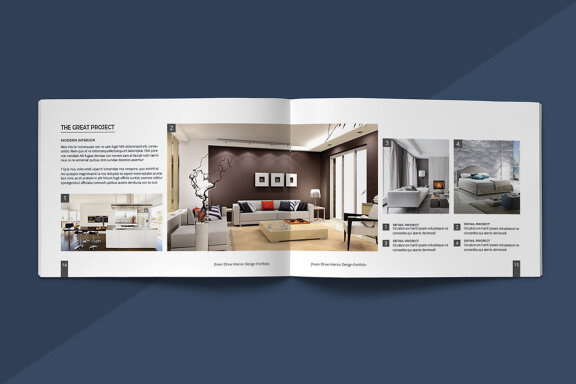 A5 Interior Design Portfolio Template