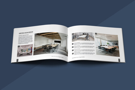 A5 Interior Design Portfolio Template