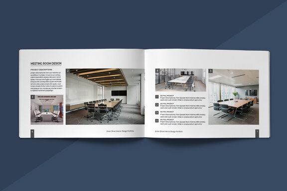 A5 Interior Design Portfolio Template