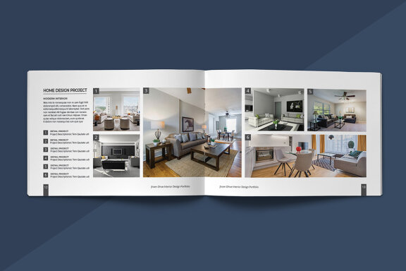 A5 Interior Design Portfolio Template