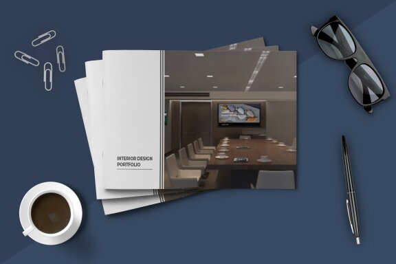 A5 Interior Design Portfolio Template