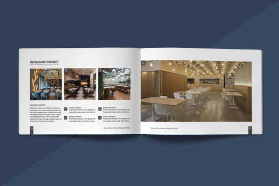 A5 Interior Design Portfolio Template