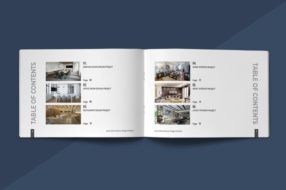 A5 Interior Design Portfolio Template