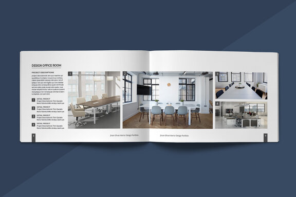 A5 Interior Design Portfolio Template