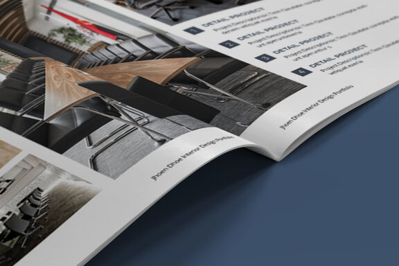 A5 Interior Design Portfolio Template