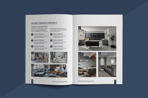 A5 Interior Design Portfolio Template