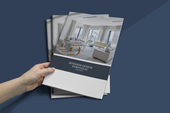 A5 Interior Design Portfolio Template