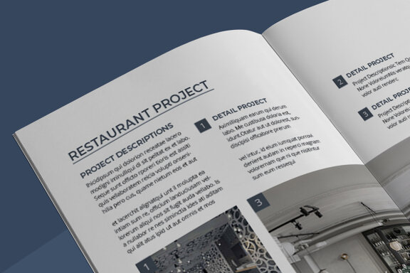 A5 Interior Design Portfolio Template