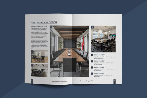 A5 Interior Design Portfolio Template