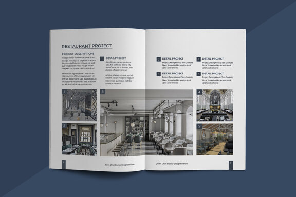 A5 Interior Design Portfolio Template