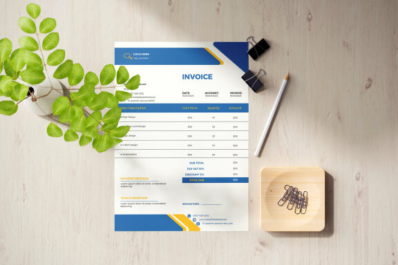 Corporate Invoice Design Template
