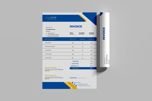 Corporate Invoice Design Template