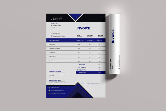 Corporate Invoice Design Template