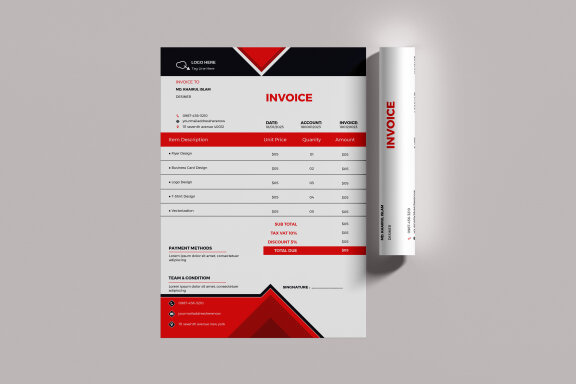 Corporate Invoice Design Template