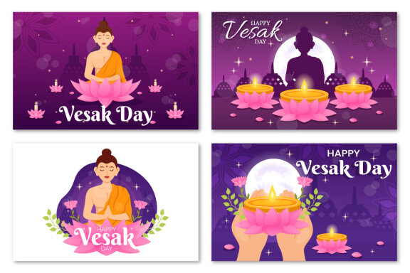 13 Vesak Day Celebration Illustration