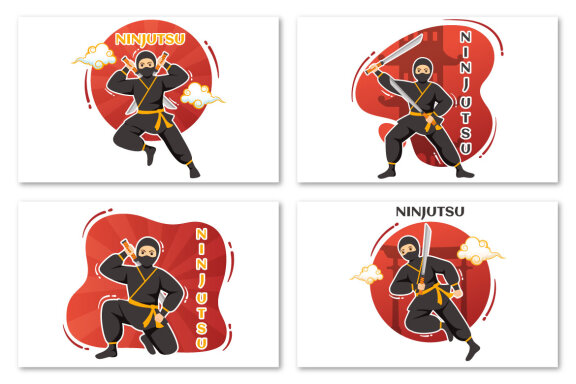 8 Ninjutsu Ninja Shinobi Illustration