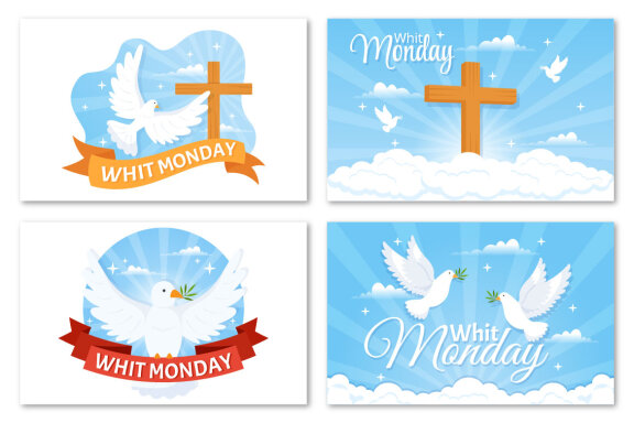 11 Whit Monday Vector Illustration