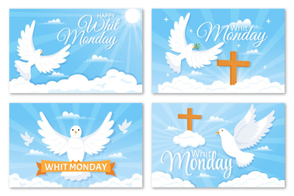 11 Whit Monday Vector Illustration