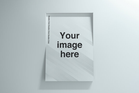 Inclined Louver Wall Poster Mockups