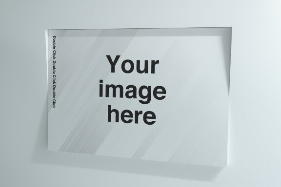 Inclined Louver Wall Poster Mockups