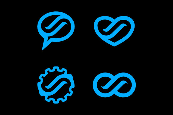 Chat gear love infinity - Free Logo Shapes