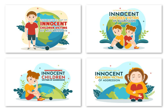 12 International Day of Innocent Children Victims of Aggression Illustration