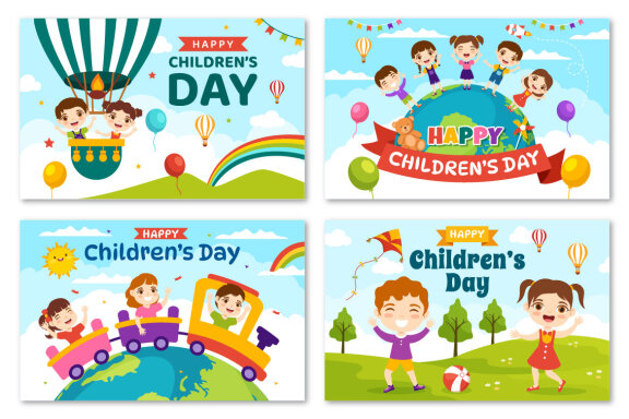 17 Happy Children Day Vector Illustration 