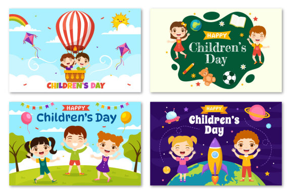 17 Happy Children Day Vector Illustration 