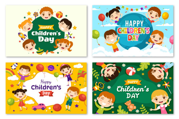17 Happy Children Day Vector Illustration 