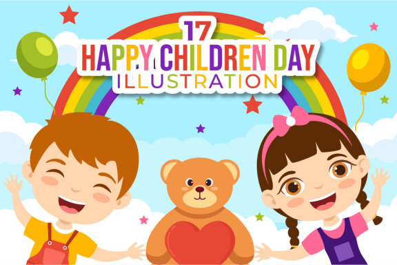 17 Happy Children Day Vector Illustration 