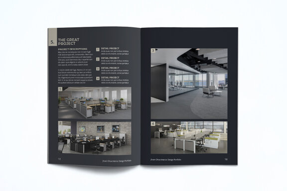 A5 Interior Portfolio Template