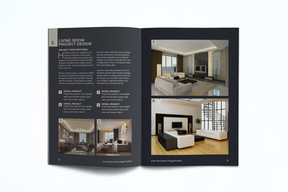 A5 Interior Portfolio Template
