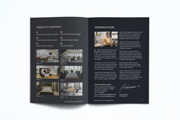 A5 Interior Portfolio Template