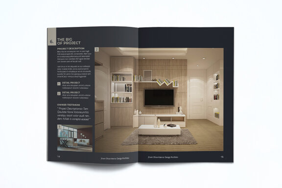 A5 Interior Portfolio Template