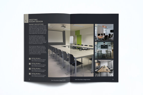 A5 Interior Portfolio Template