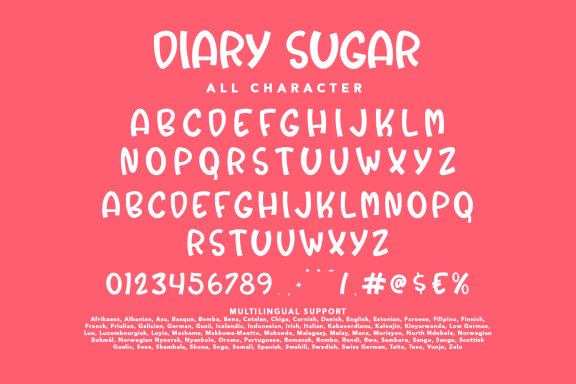 Diary Sugar Cute Display Font