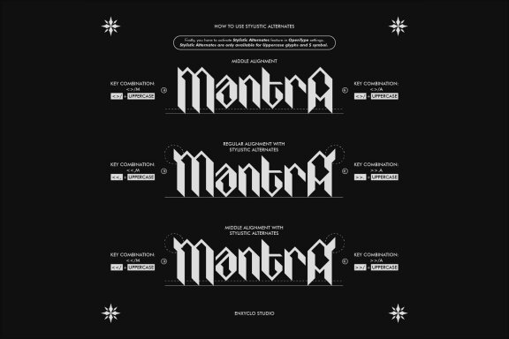 MANTRA - Neo Gothic Font