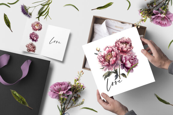 Peony Botanical Floral Collection