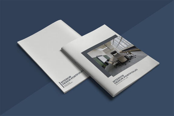 A5 Minimal Portfolio Interior Design Template