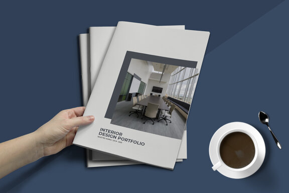 A5 Minimal Portfolio Interior Design Template