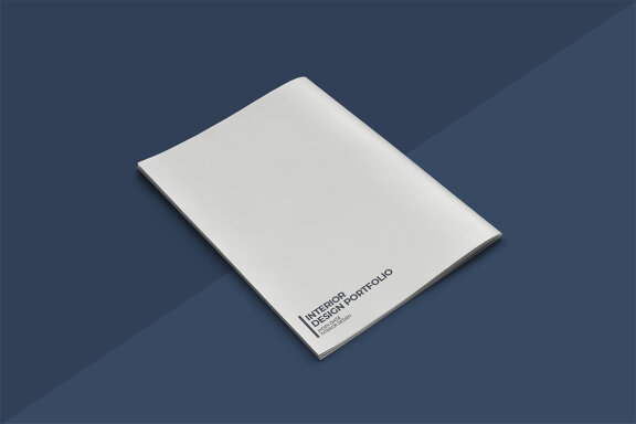 A5 Minimal Portfolio Interior Design Template
