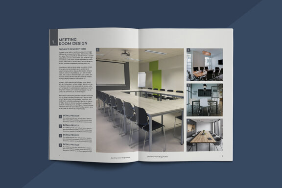 A5 Minimal Portfolio Interior Design Template
