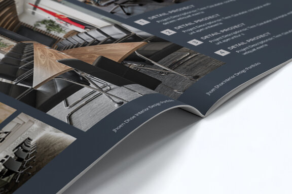 A5 Modern Interior Design Portfolio Template