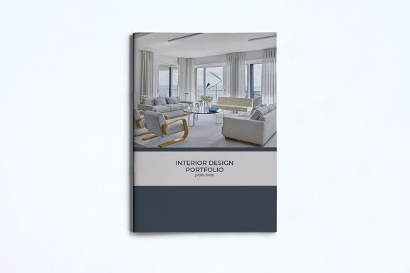 A5 Modern Interior Design Portfolio Template