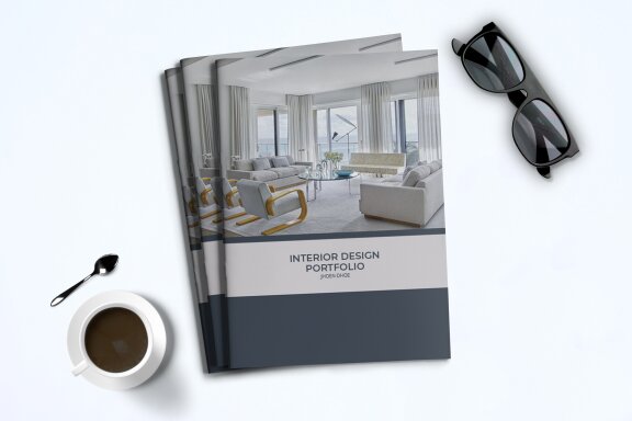 A5 Modern Interior Design Portfolio Template