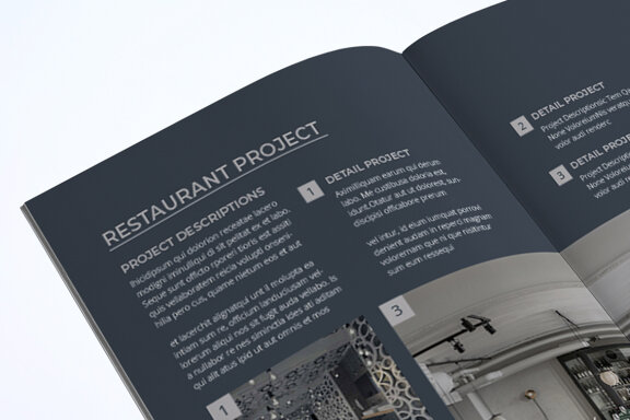 A5 Modern Interior Design Portfolio Template