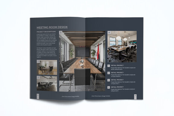 A5 Modern Interior Design Portfolio Template