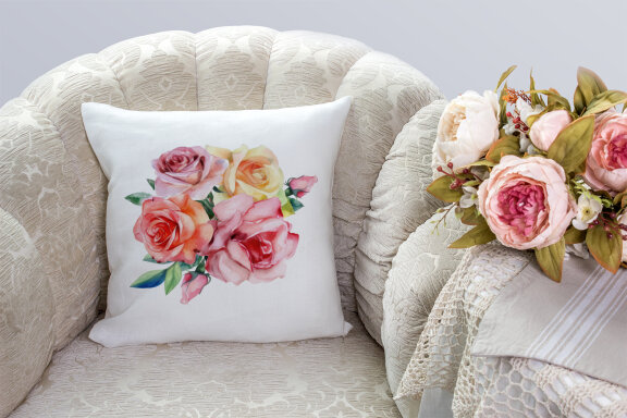 Roses clipart, Watercolor floral clipart 