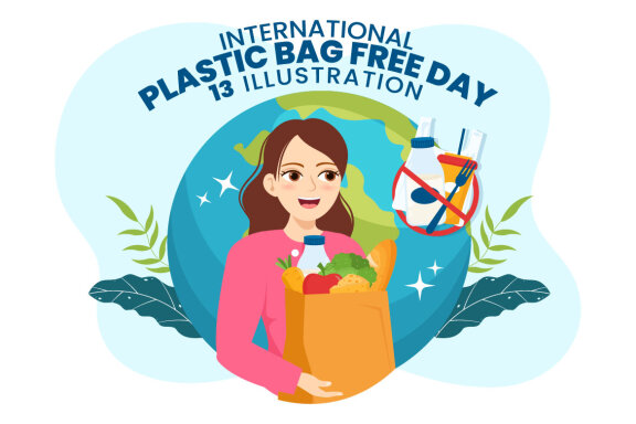 13 International Plastic Bag Free Day Illustration